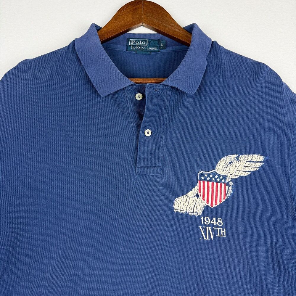 Vintage Ralph Lauren Distressed Patch Polo